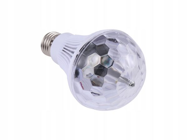 Disco Light Bulb - RGB Rotating E27 3W LED - Image 5