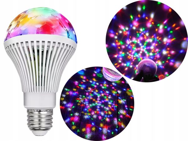 Disco Light Bulb - RGB Rotating E27 3W LED