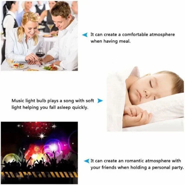Led music bulb RGB wireless Bluetooth light bulb with speaker - Image 3