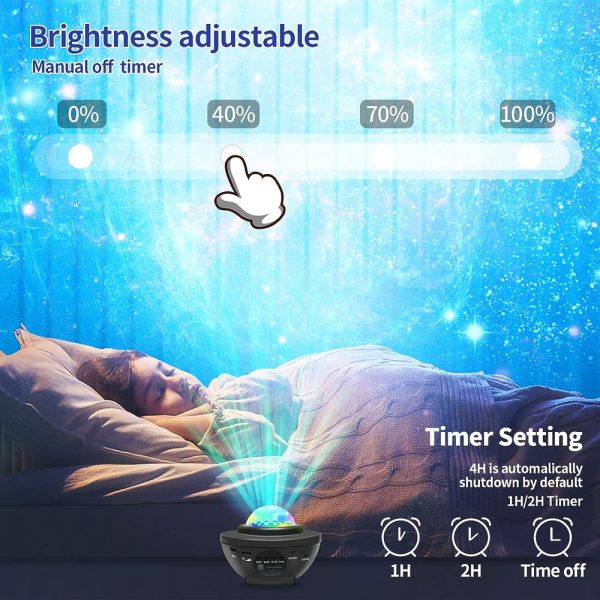 Galaxy Light Projector with Remote & Bluetooth Speaker - Image 2